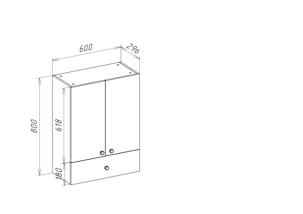 Шкаф подвесной Bellezza Лилия 60 4642409190010
